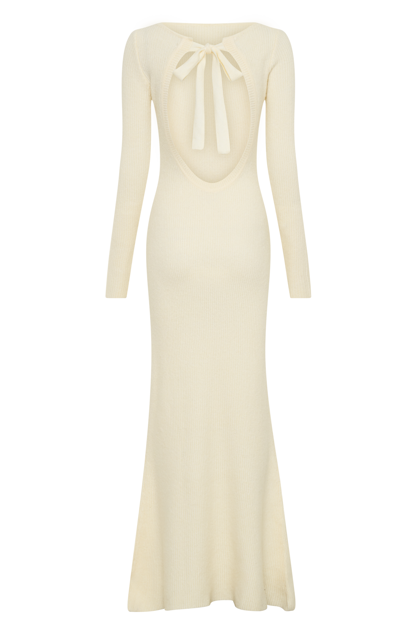 Emily Long Sleeve Knit Maxi Dress - Ivory Marle