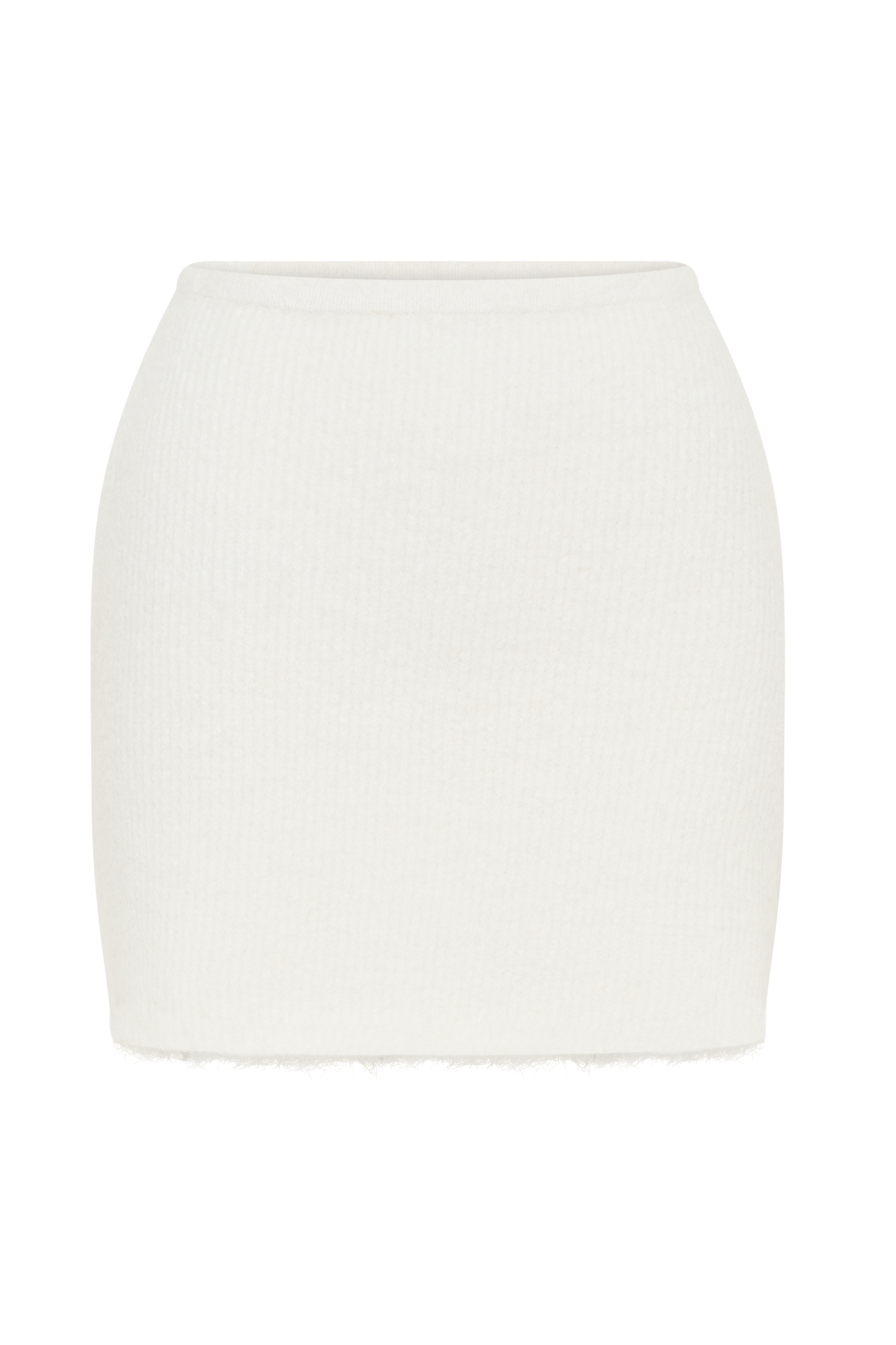 Baxter Fluffy Knit Mini Skirt - Ivory