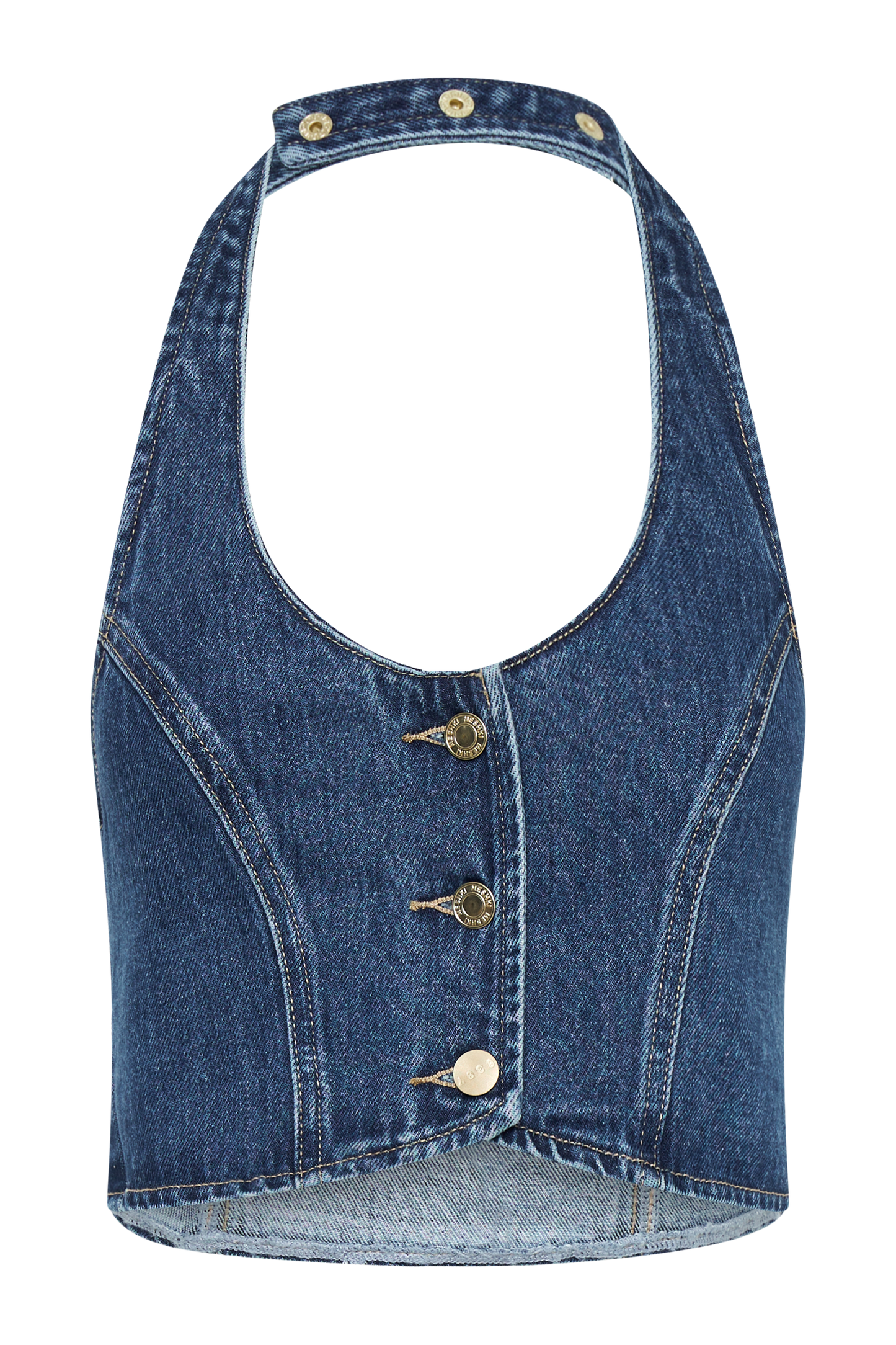 Kieryn Denim Vest - Dark Blue