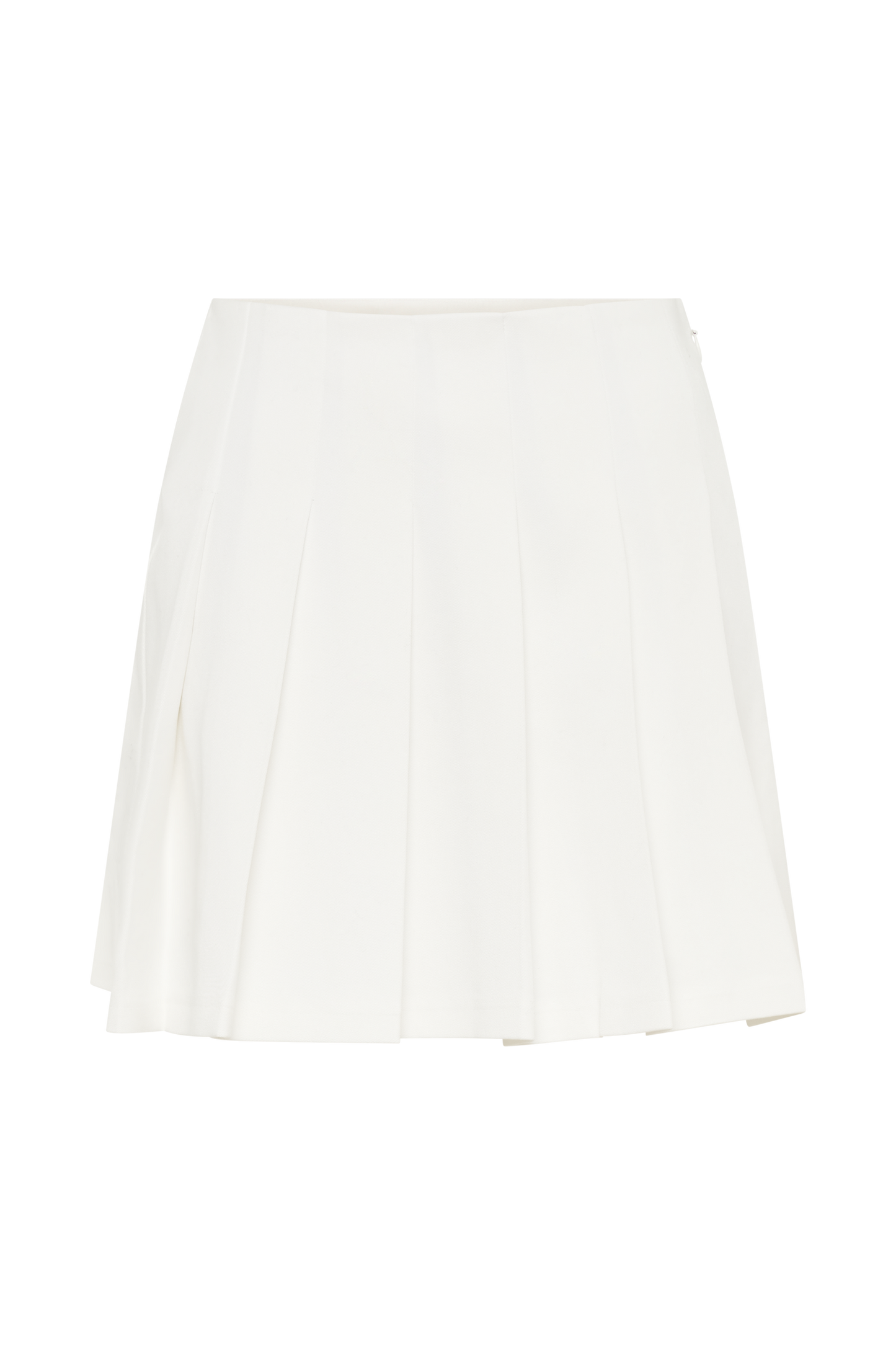 Julianna Cotton Pleated Mini Skirt - White