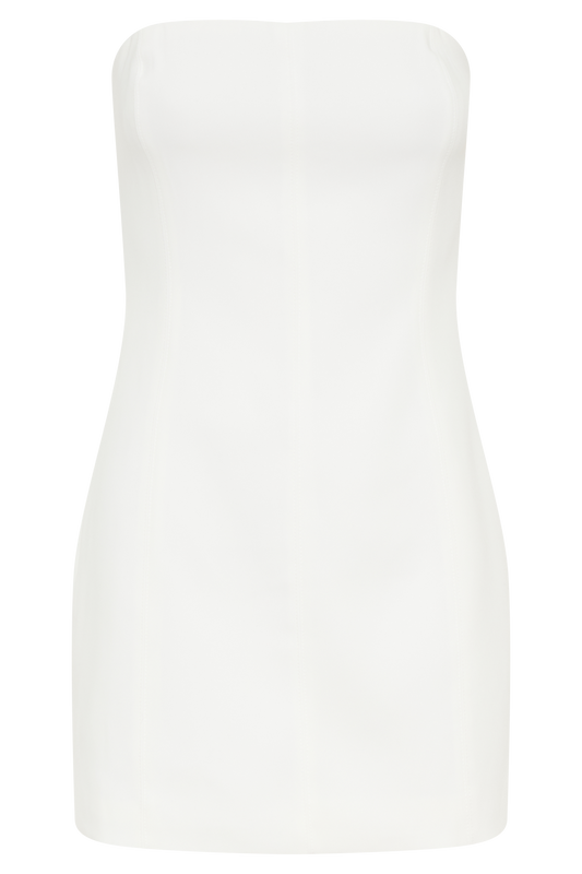 Maci Crepe Mini Dress - White