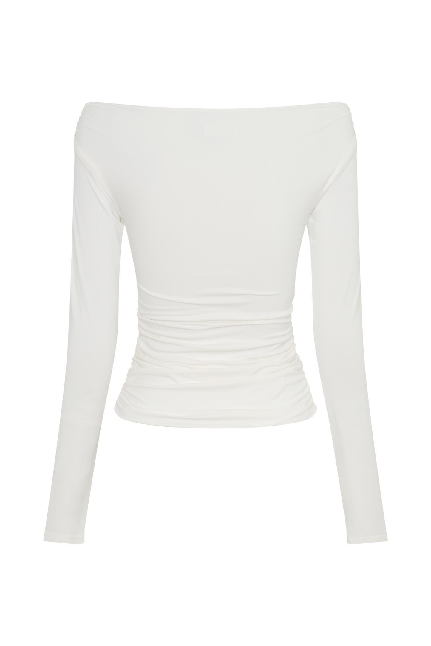 Jaden Off Shoulder Recycled Nylon Top - Ivory