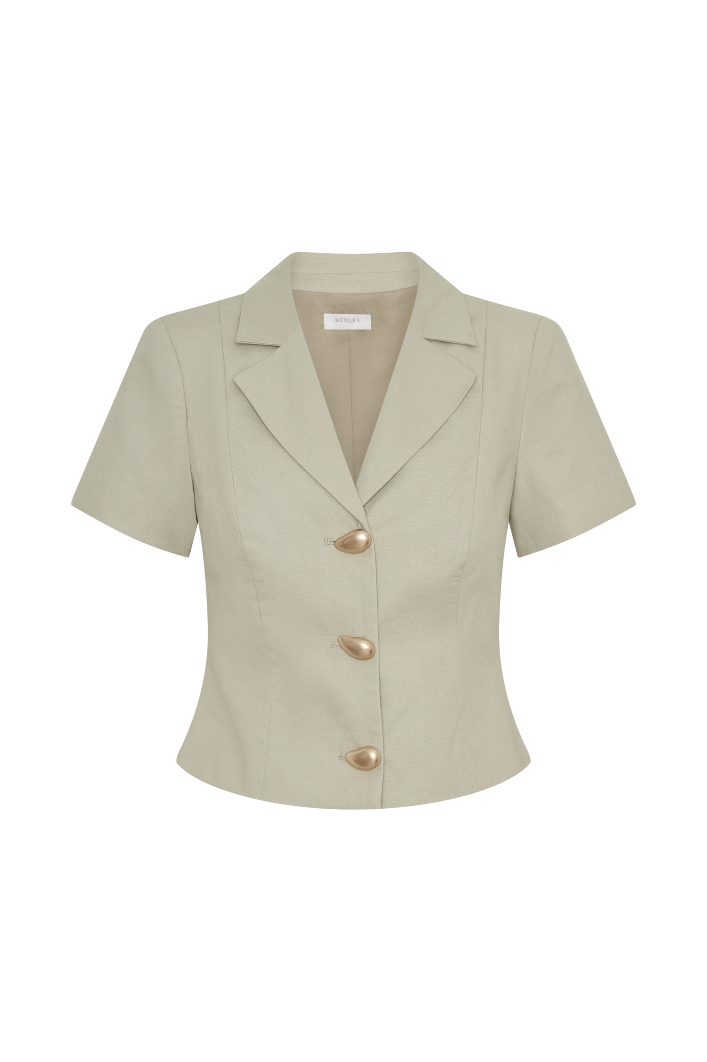 Ciara Linen Jacket - Basil