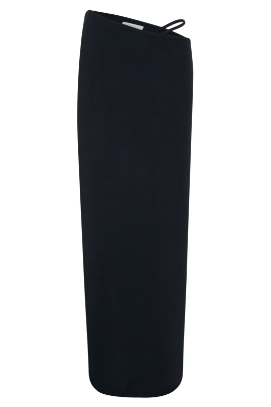 Natalia Modal Buckle Maxi Skirt - Black