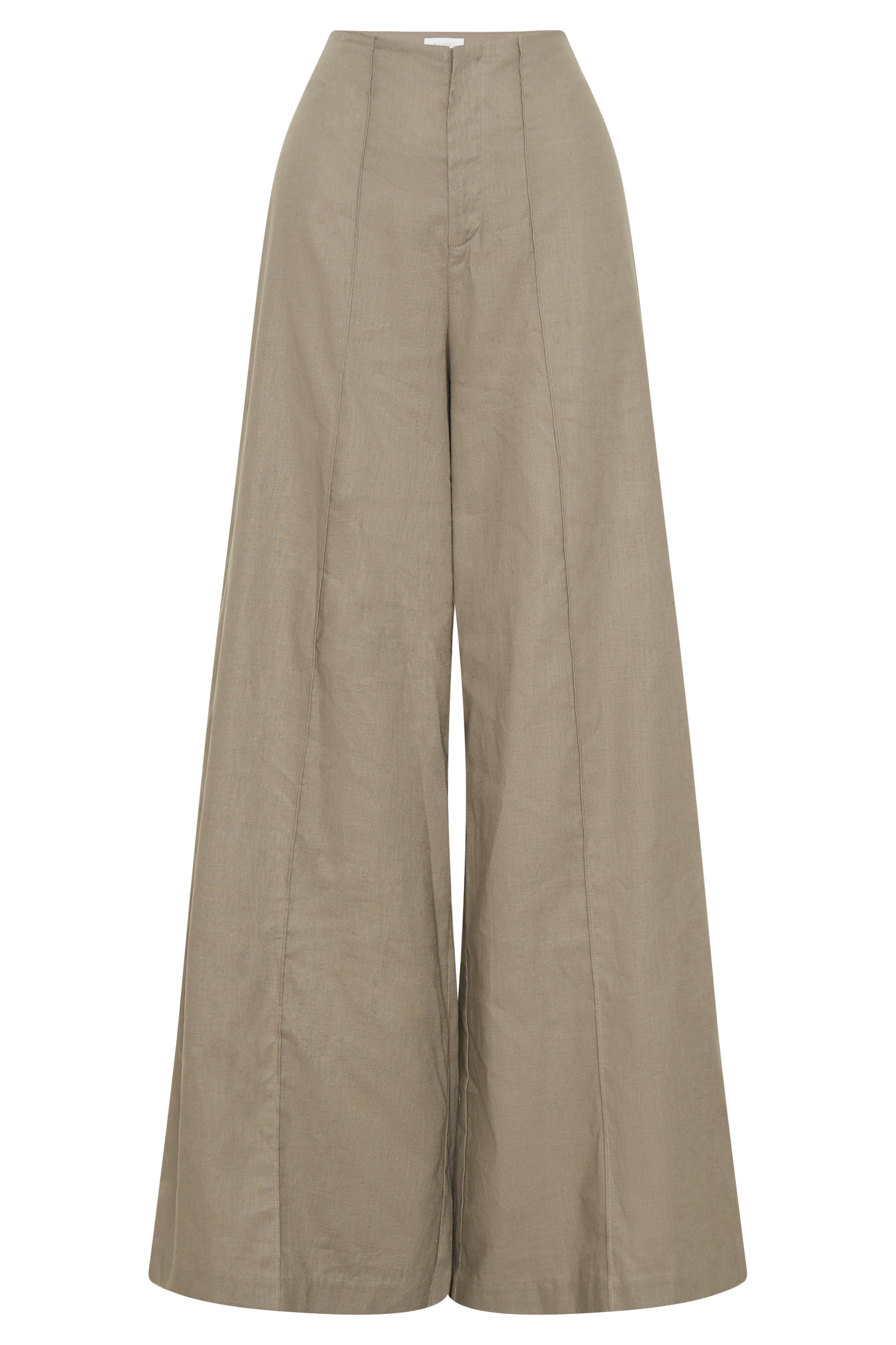 Brandi Linen Straight Leg Pant - Pebble