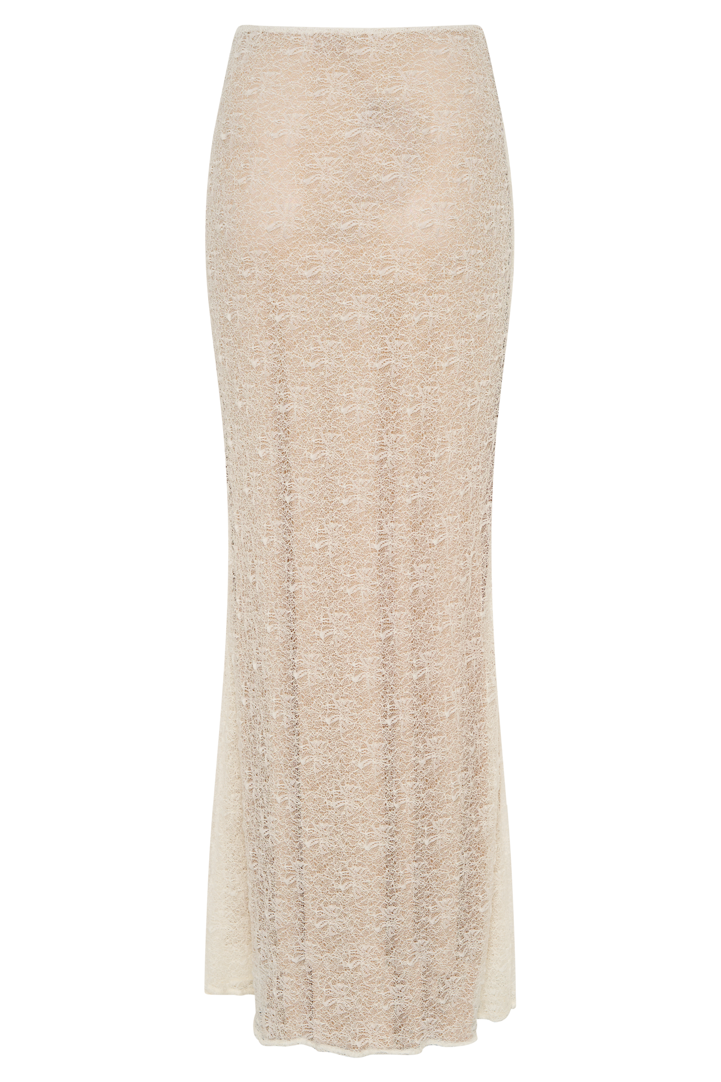 Robyn Sheer Lace Maxi Skirt - Ivory