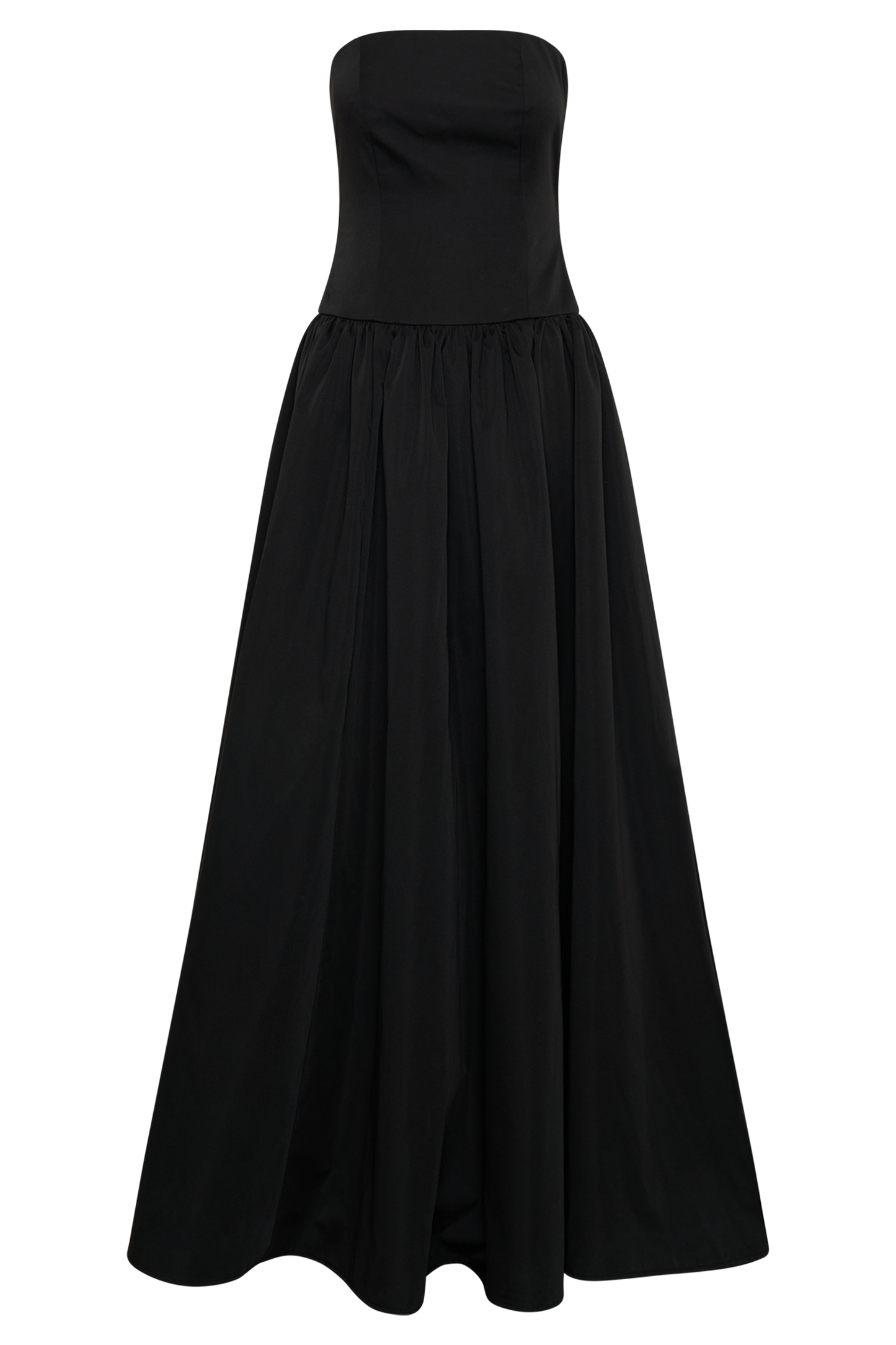 Frances Strapless Bow Maxi Dress - Black