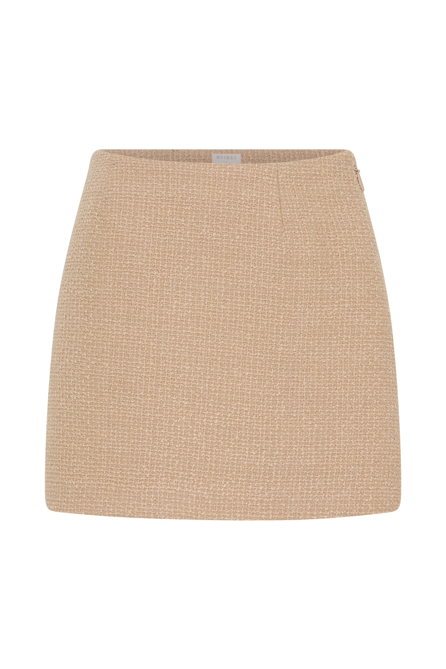 Camilla Boucle Mini Skirt - Light Taupe