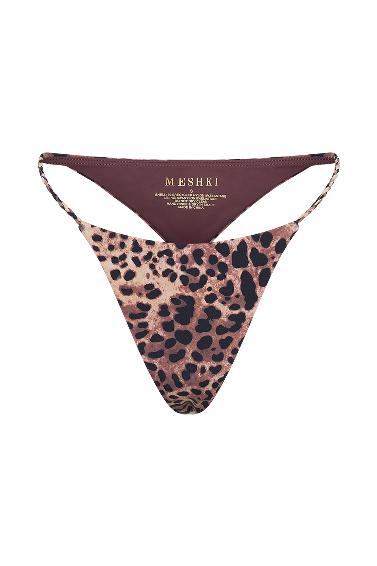 Melika Braided Bikini Bottoms - Leopard Print