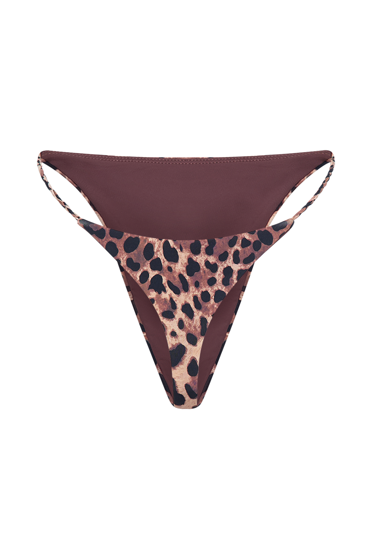 Melika Braided Bikini Bottoms - Leopard Print