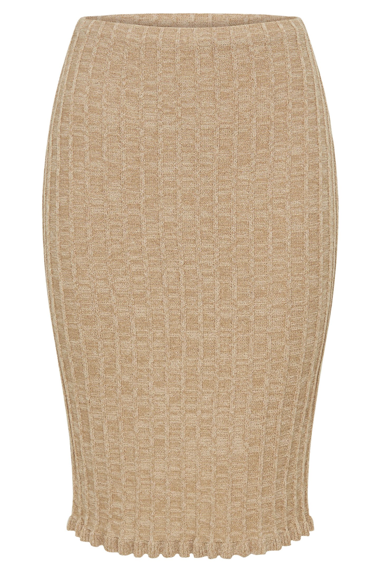 Silvia Knit Midi Skirt - Wheat