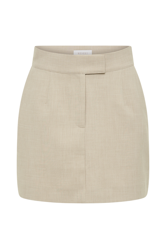 Sayer Textured Mini Skirt - Natural