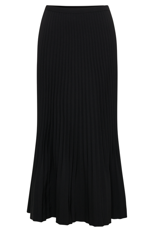 Twyla Pleated Suiting Maxi Skirt - Black