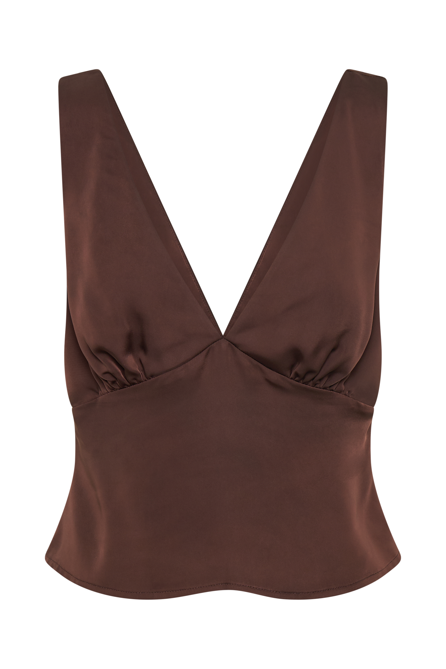 Edie Satin Top - Dark Chocolate