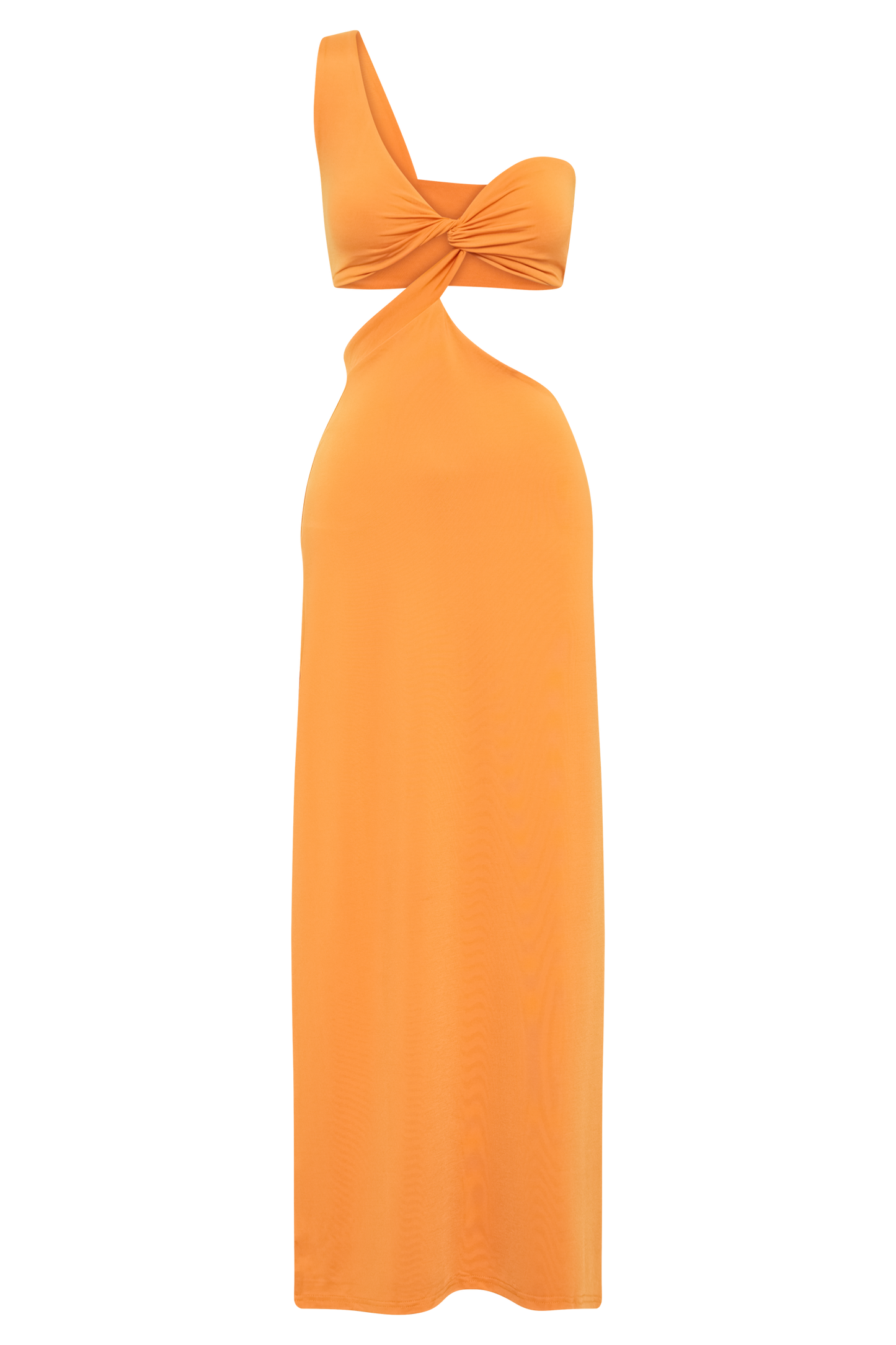 Solana One Shoulder Maxi Dress - Orange