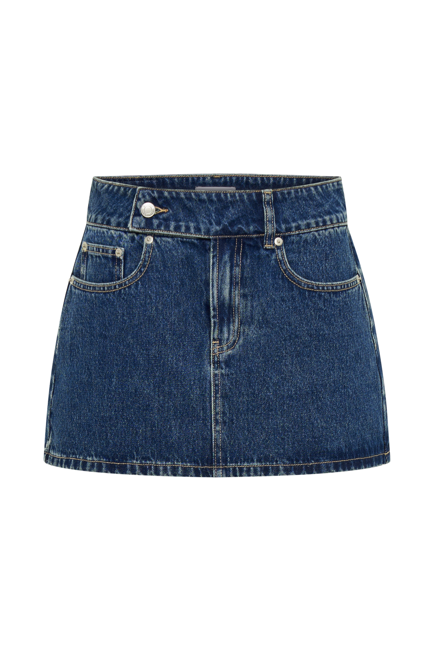 Julienne Denim Mini Skirt - Dark Blue