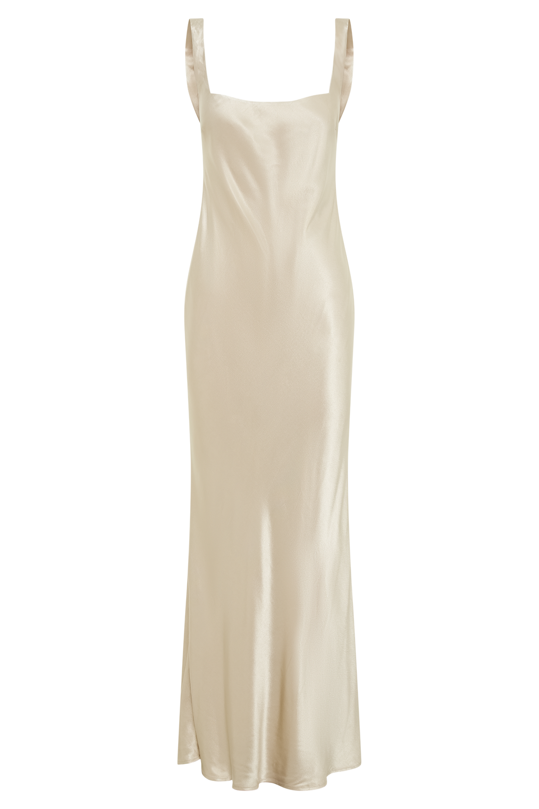 Ensley Satin Maxi Dress - Champagne - MESHKI