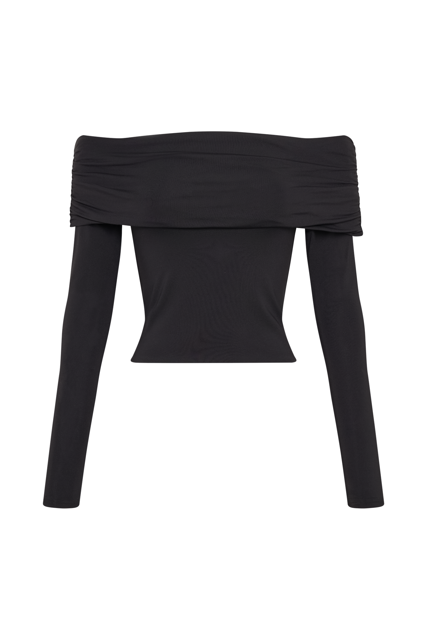 Lucinda Recycled Nylon Off Shoulder Top - Black