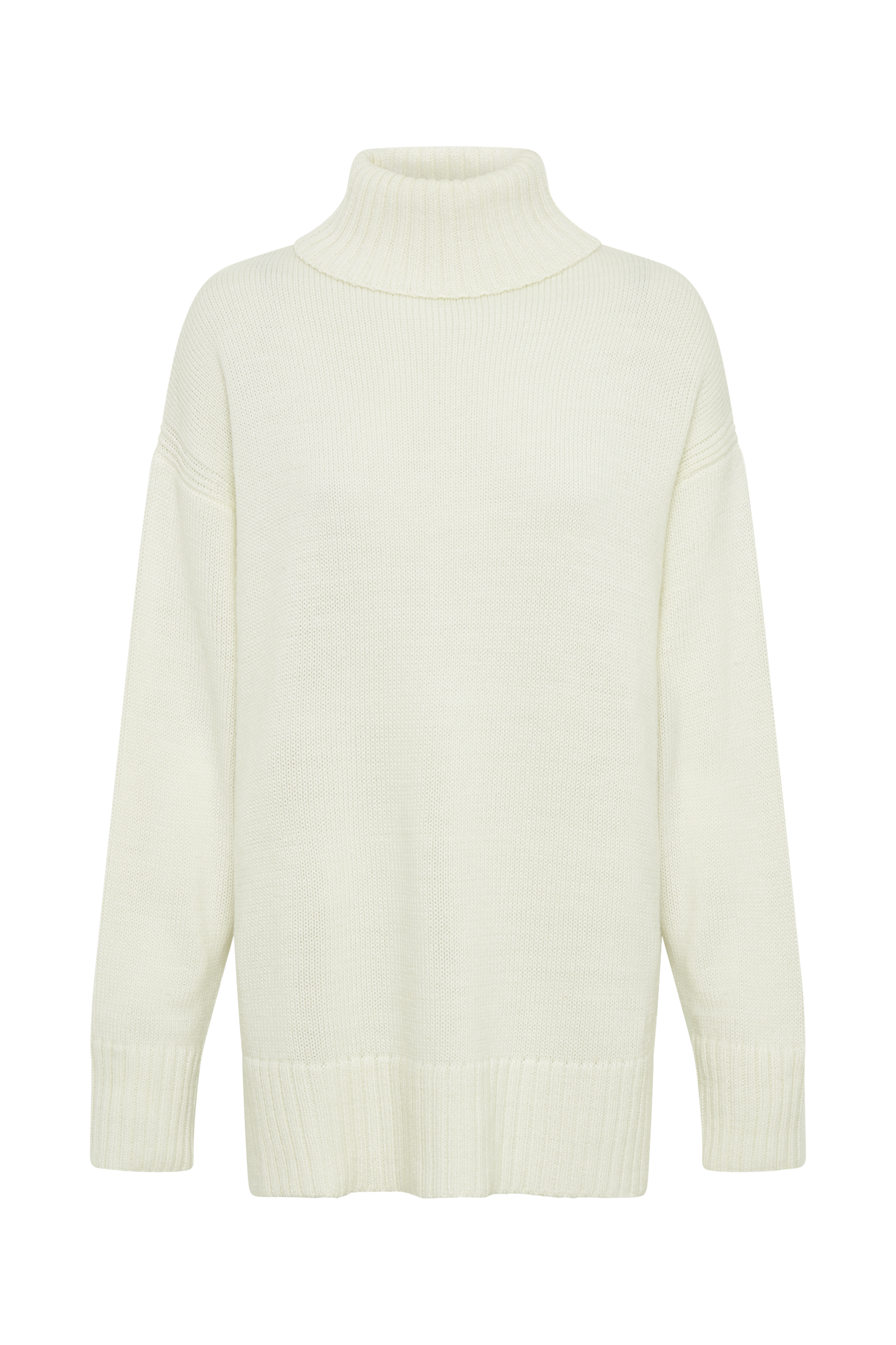 Brittany High Neck Knit Jumper - Ivory