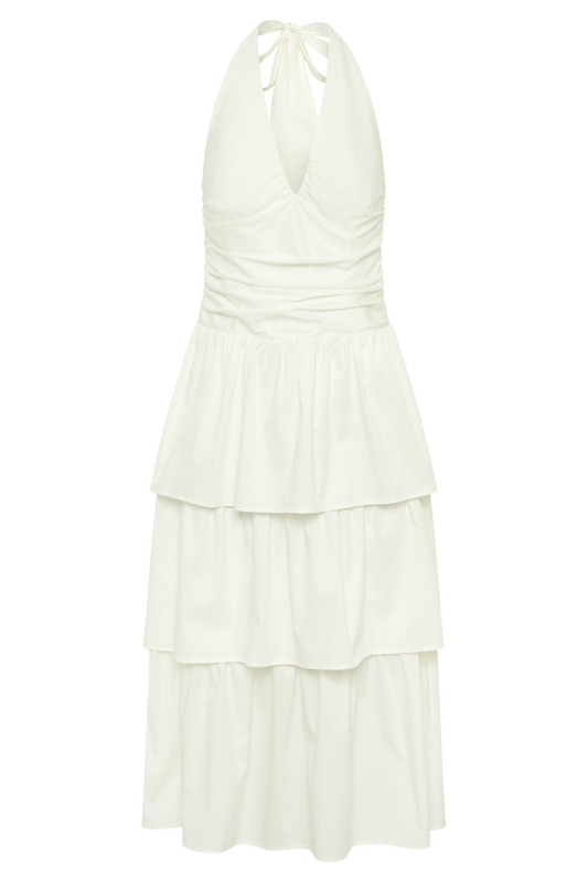 Belinda Tiered Maxi Dress - White