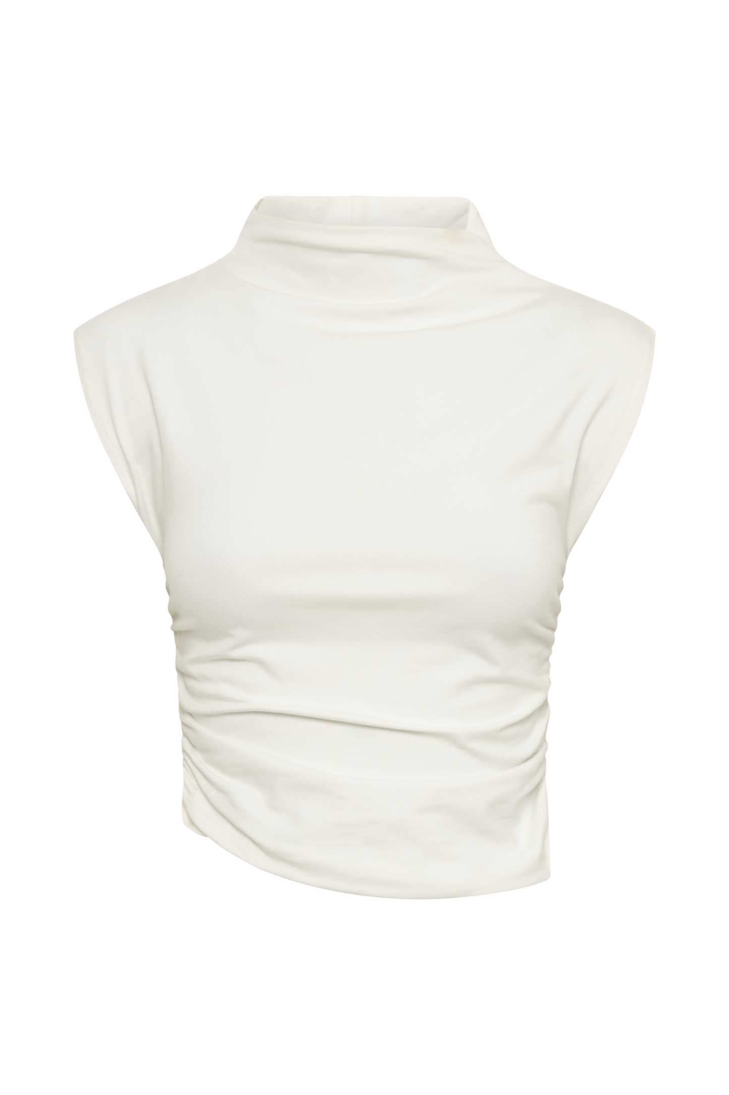 Kimber High Neck Sleeveless Top - White