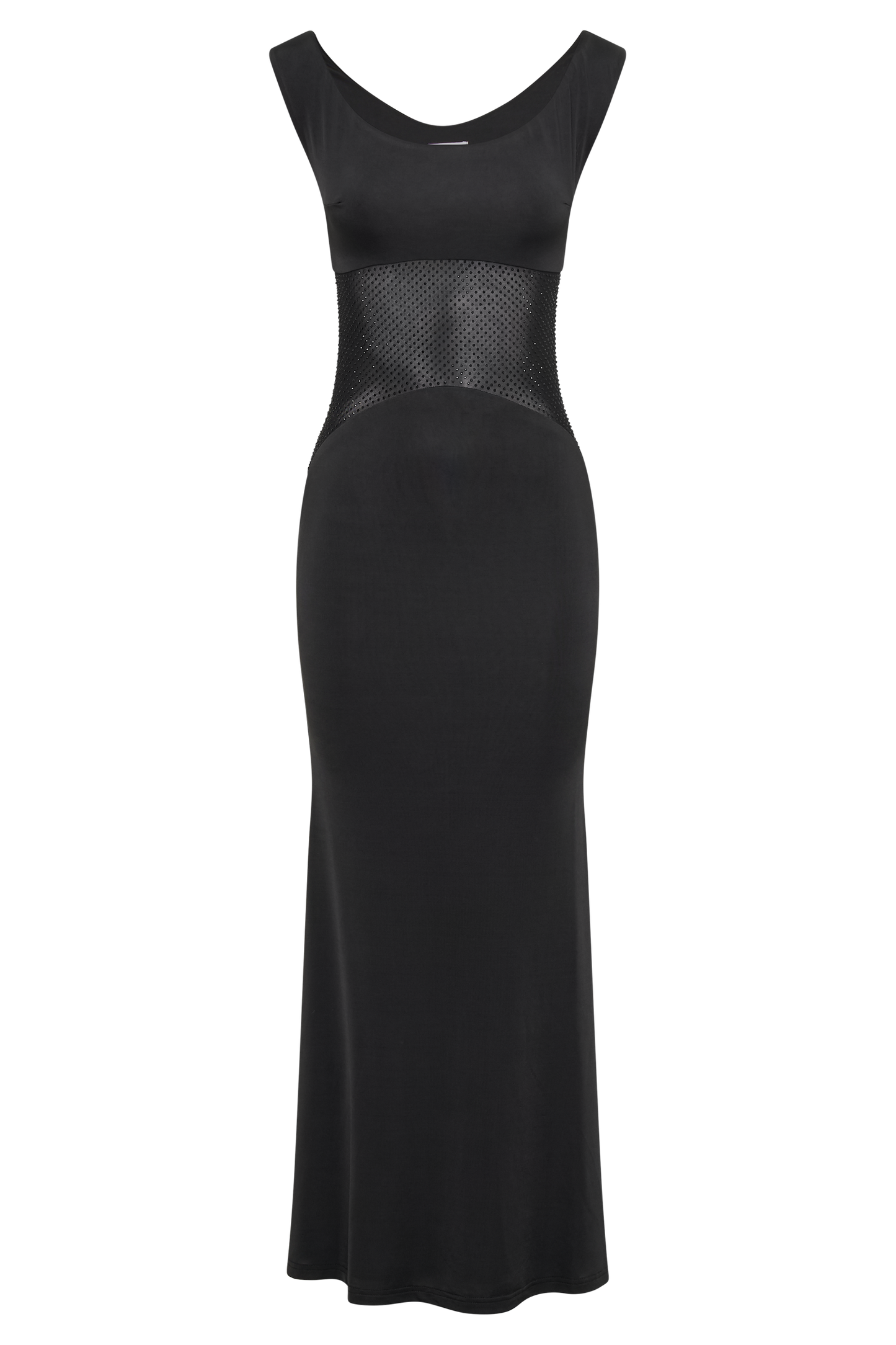 Desmond Slinky Maxi Dress With Diamante - Black