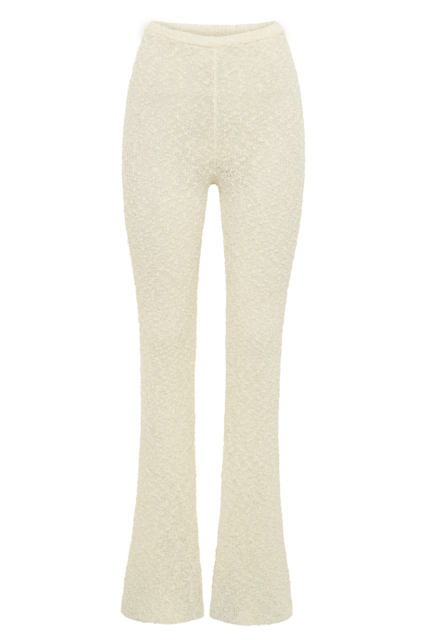 Irma Flared Boucle Pants - Cream