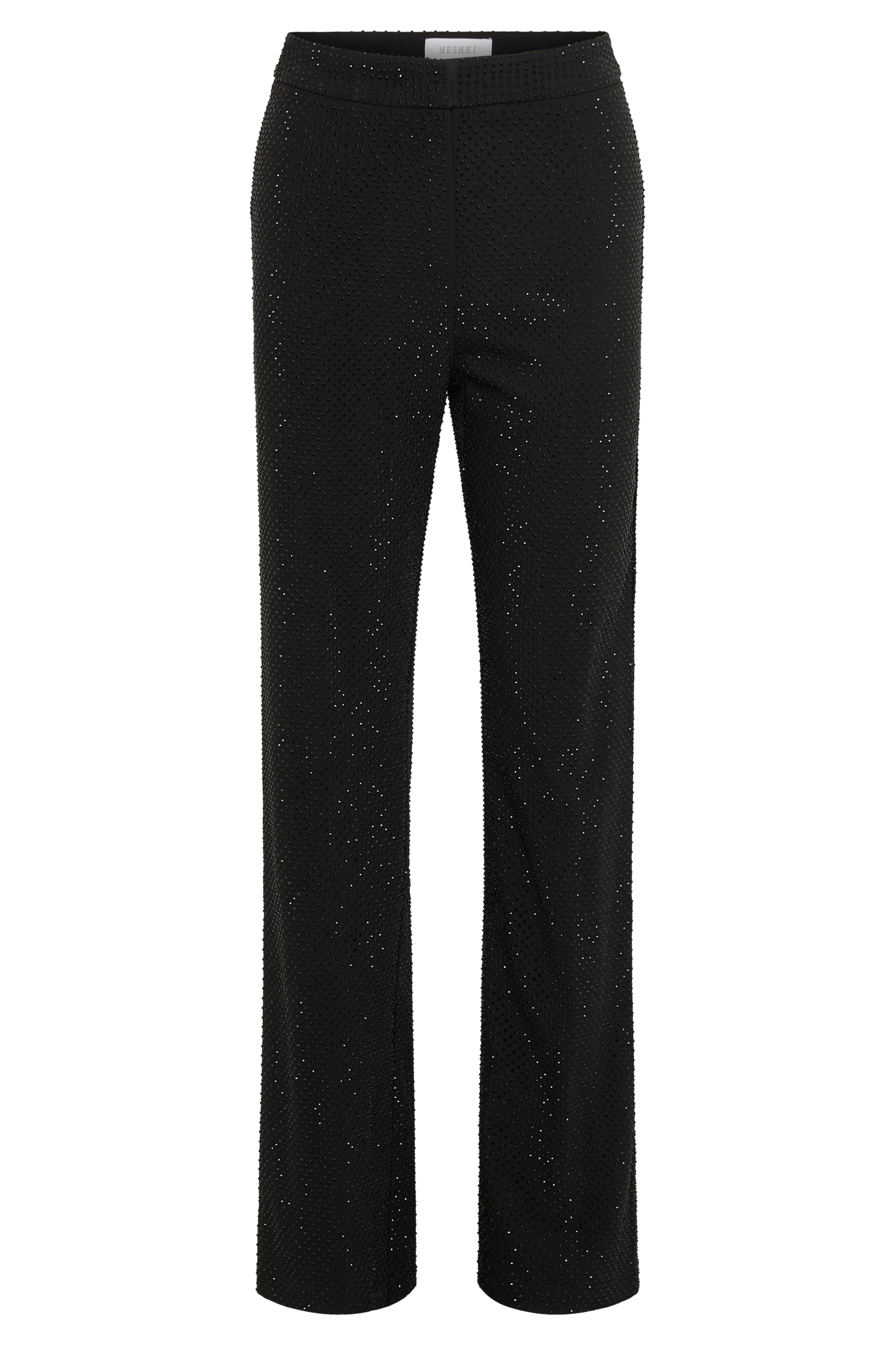 Kaycee Straight Leg Diamante Pants - Black