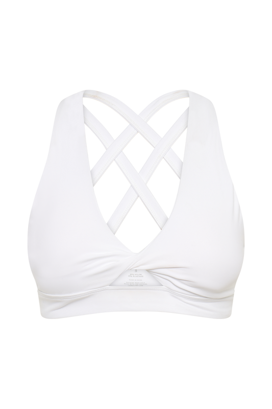 Jackie Twist Crop Top - White