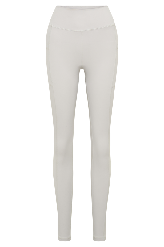 Briar V Back Leggings With Pockets - Ice Grey