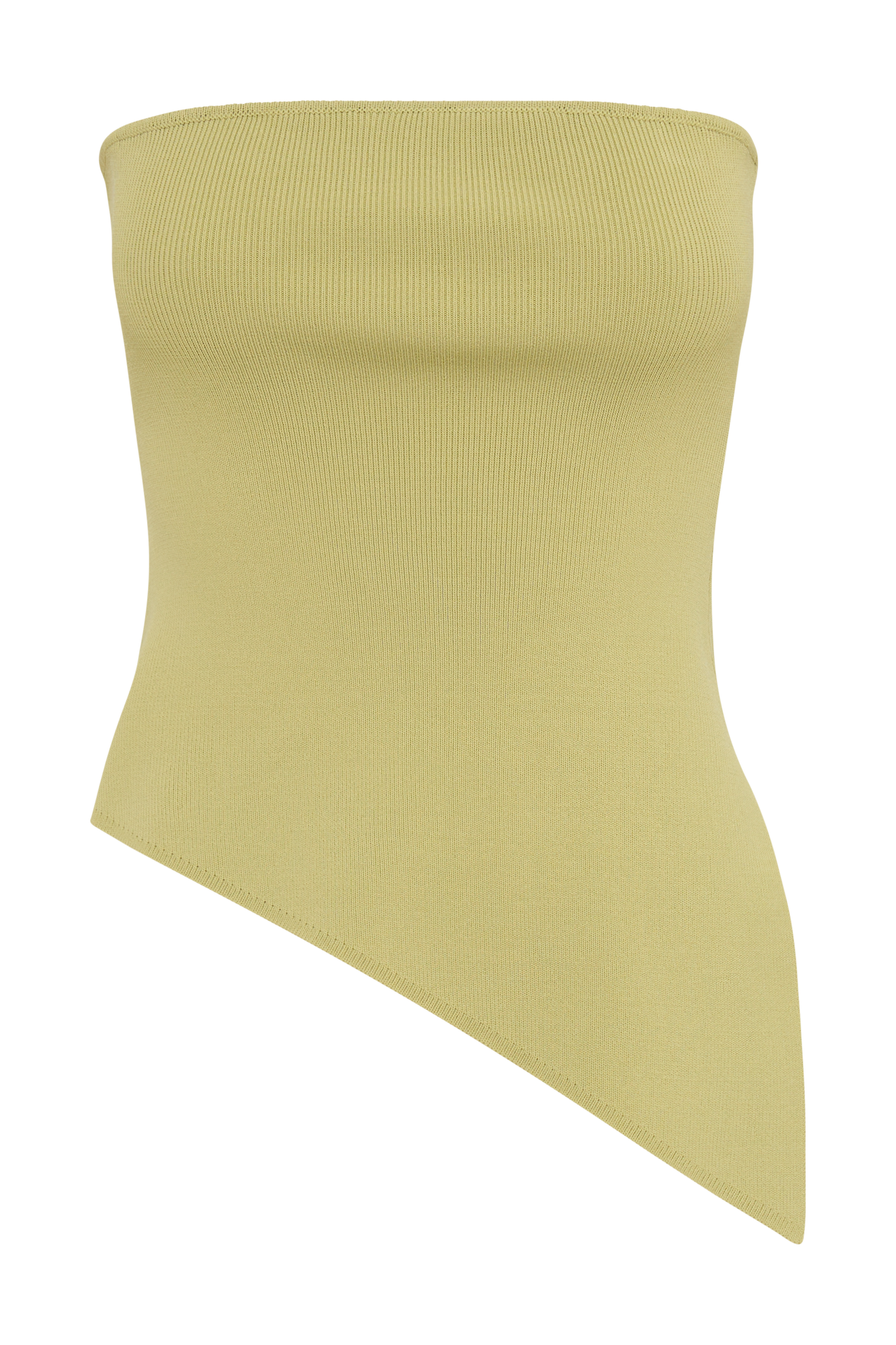 Sidney Asymmetrical Strapless Knit Top - Apple