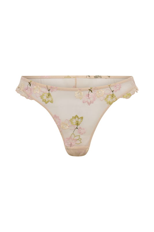 Nora Lace Briefs - Nude Floral