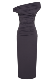 Alayna Recycled Nylon Midi Dress - Charcoal