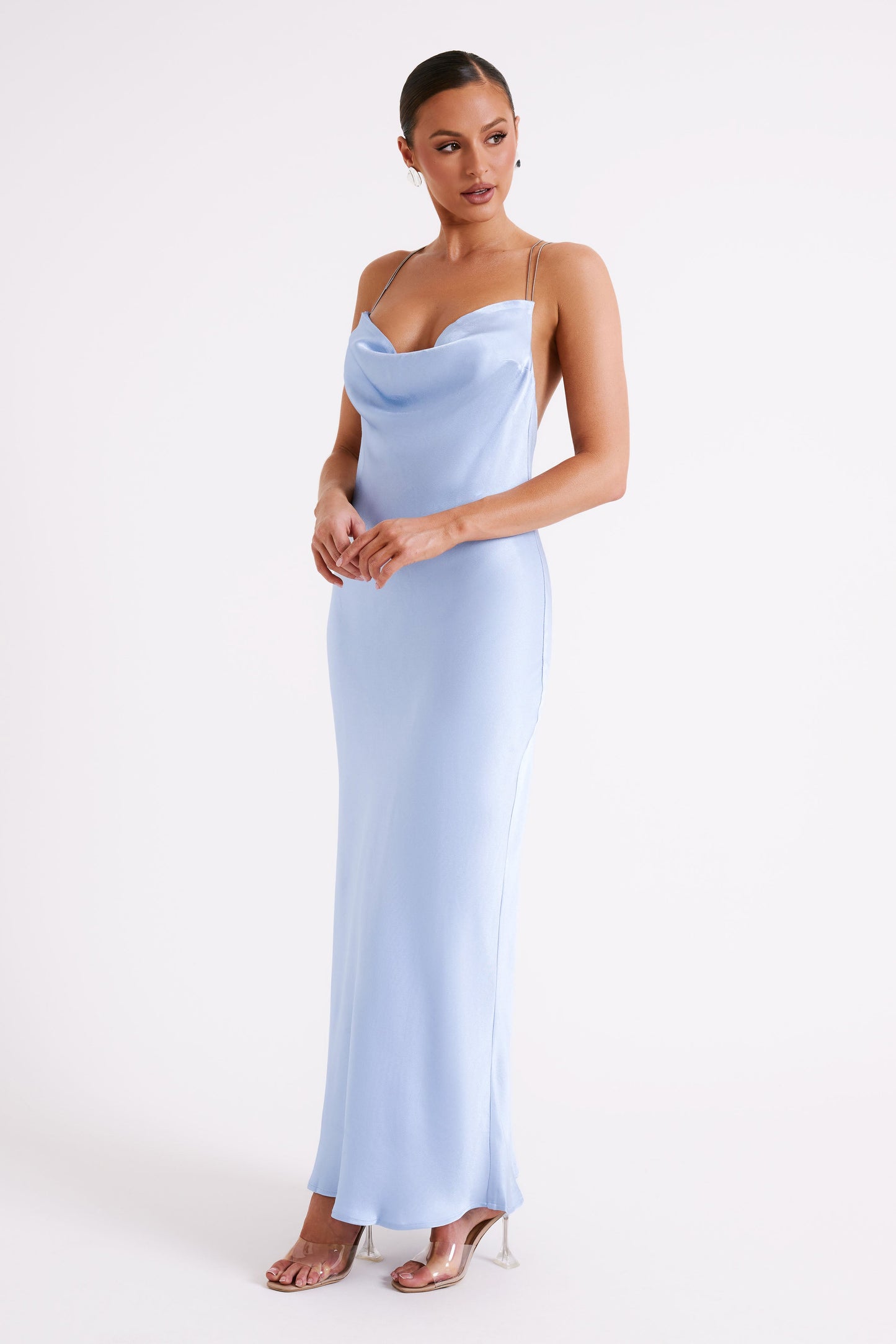 Kalani Chain Maxi Dress - Ice Blue