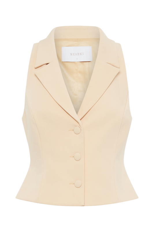 Mura Suiting Vest - Peach