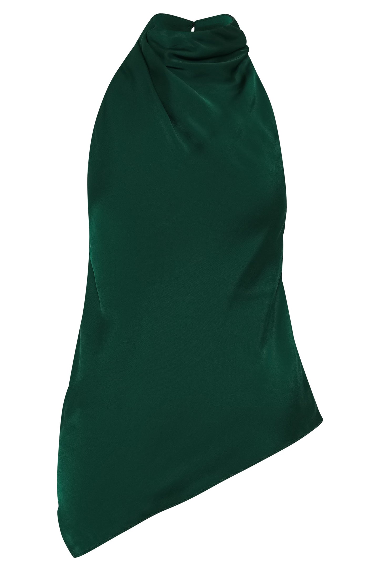 Seraphine Satin Halter Top - Forest Green