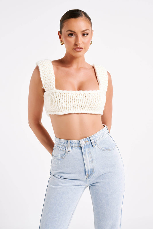 Ninetta Knit Bralette - Ivory