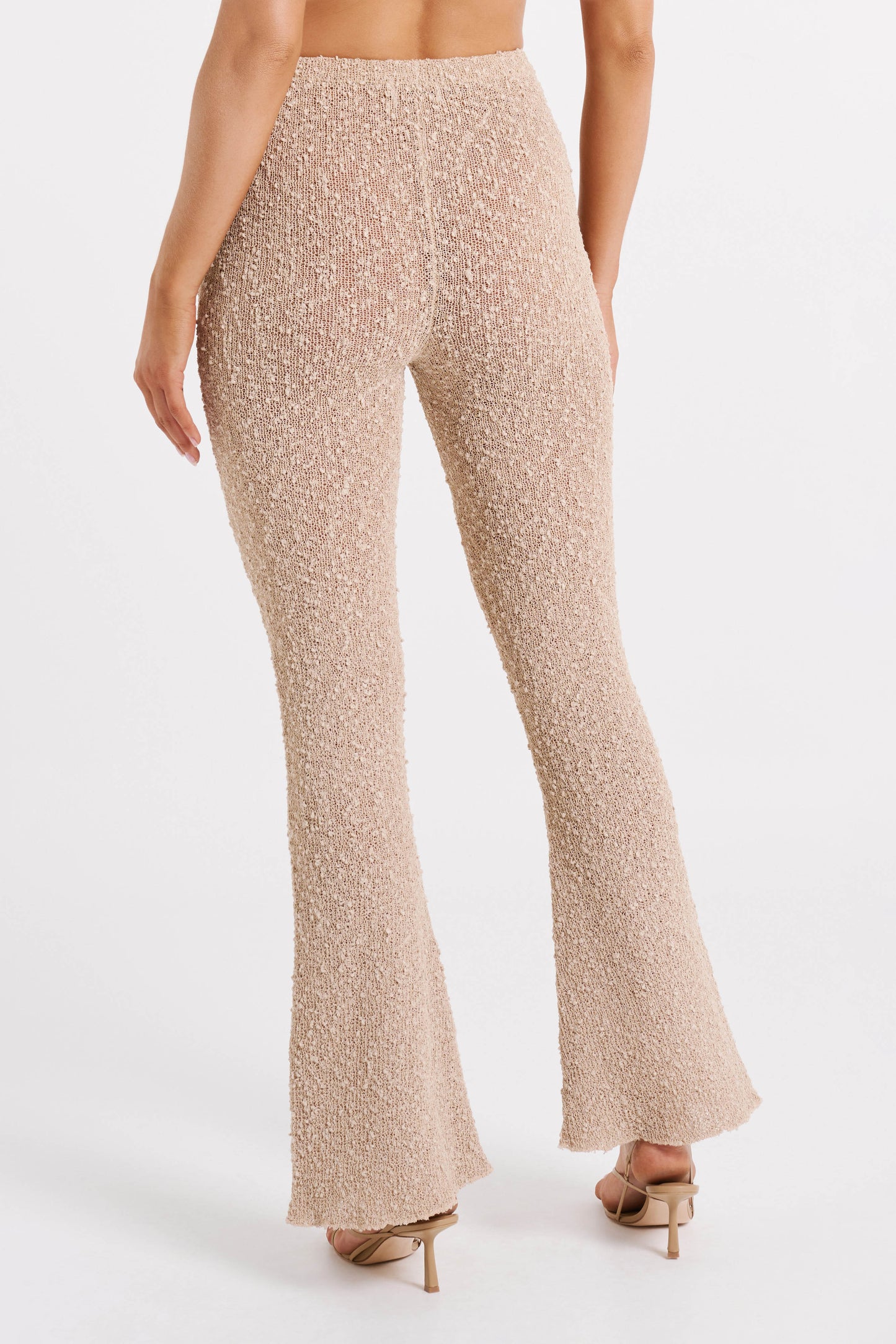 Irma Flared Boucle Pants - Wheat