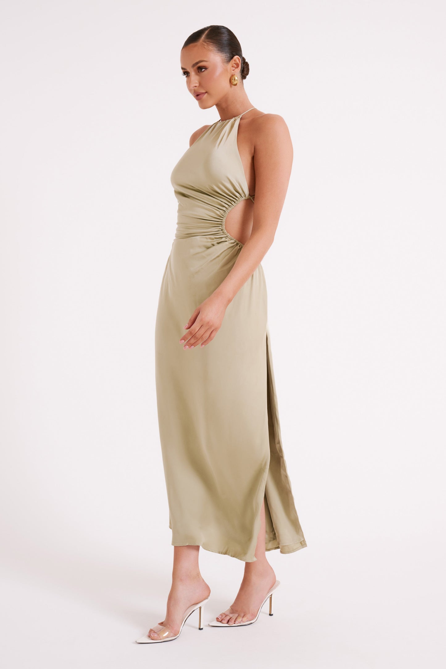 Rosalina Cut Out Maxi Dress - Sage