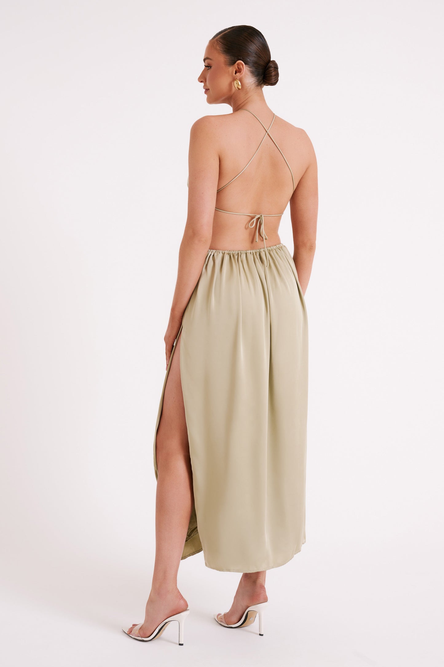 Rosalina Cut Out Maxi Dress - Sage