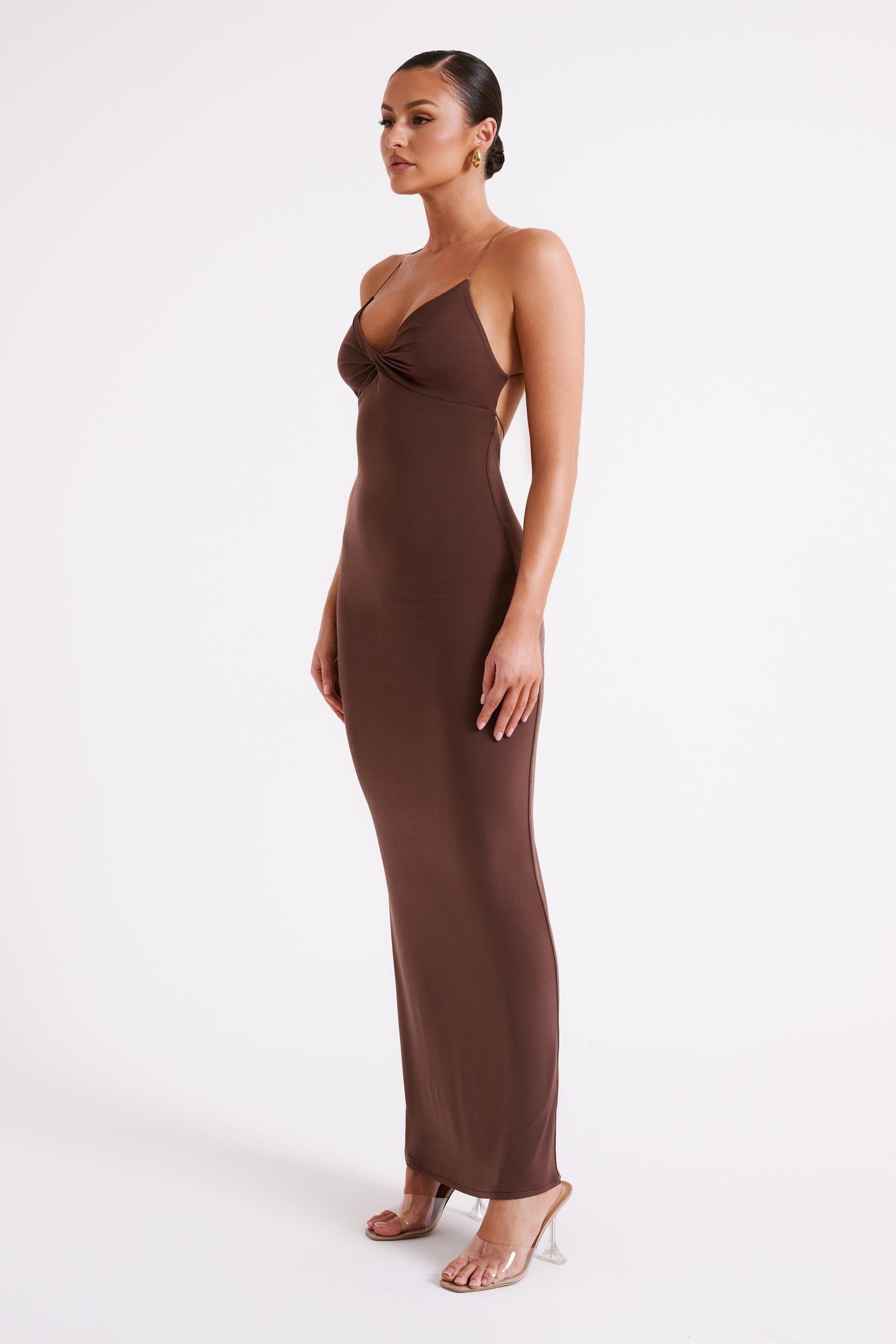 Sinead Twist Maxi Dress - Mocha