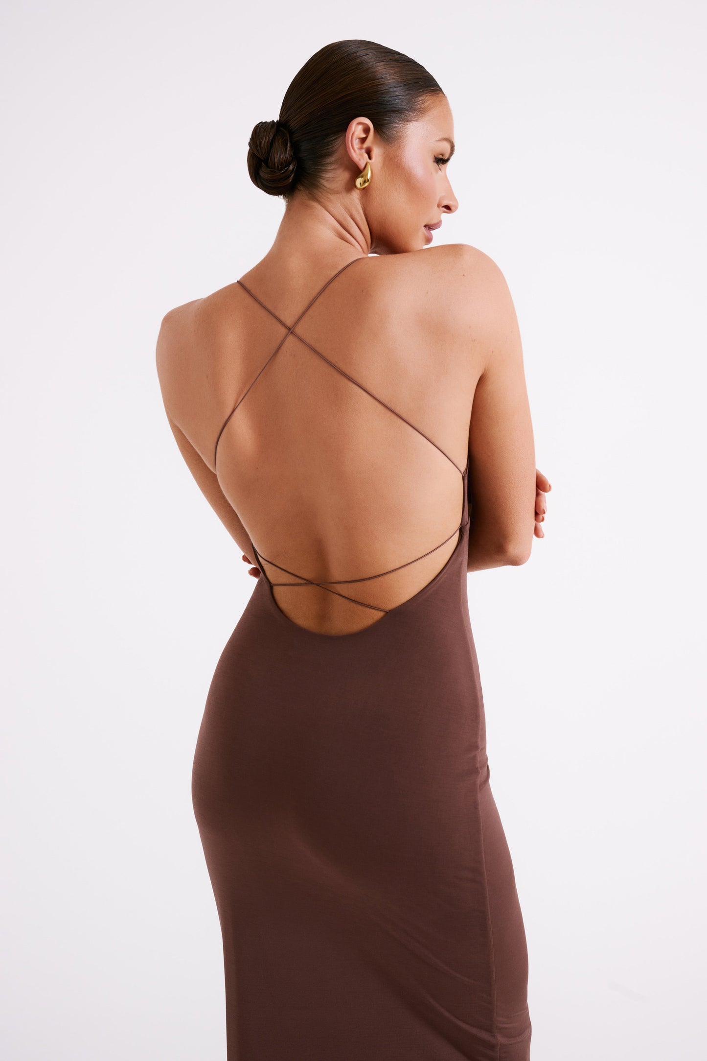 Sinead Twist Maxi Dress - Mocha