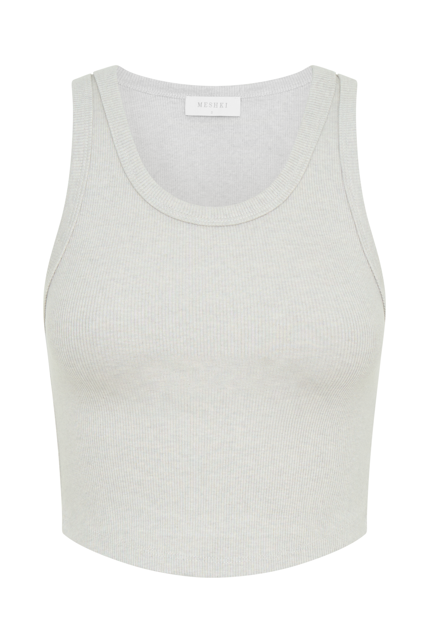 Morgana Ribbed Tank Top - Grey Marle