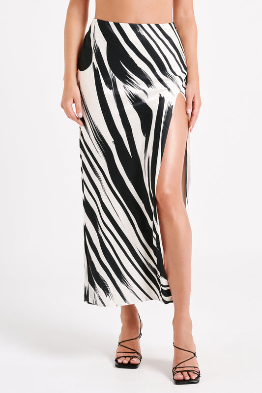 Rita Printed Maxi Skirt - Abstract Print