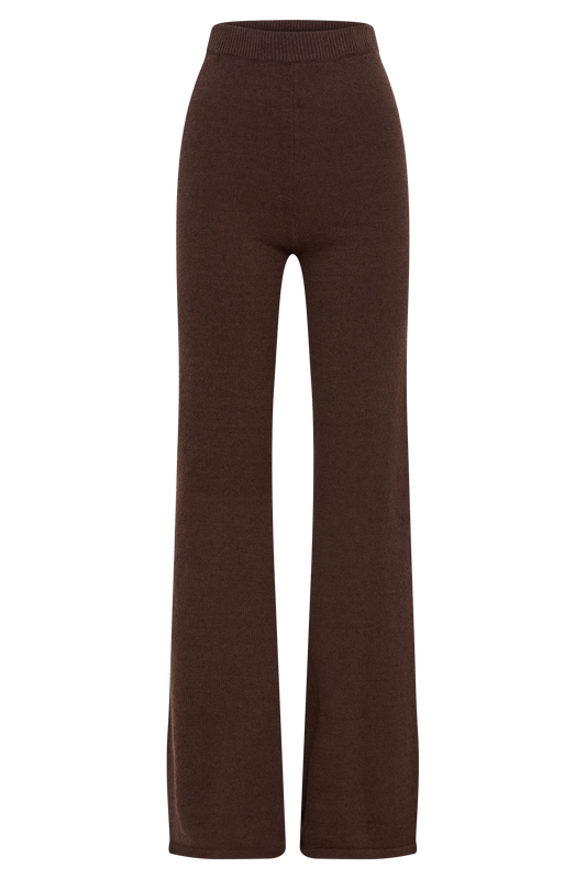 Angelina Knit Pants - Chocolate