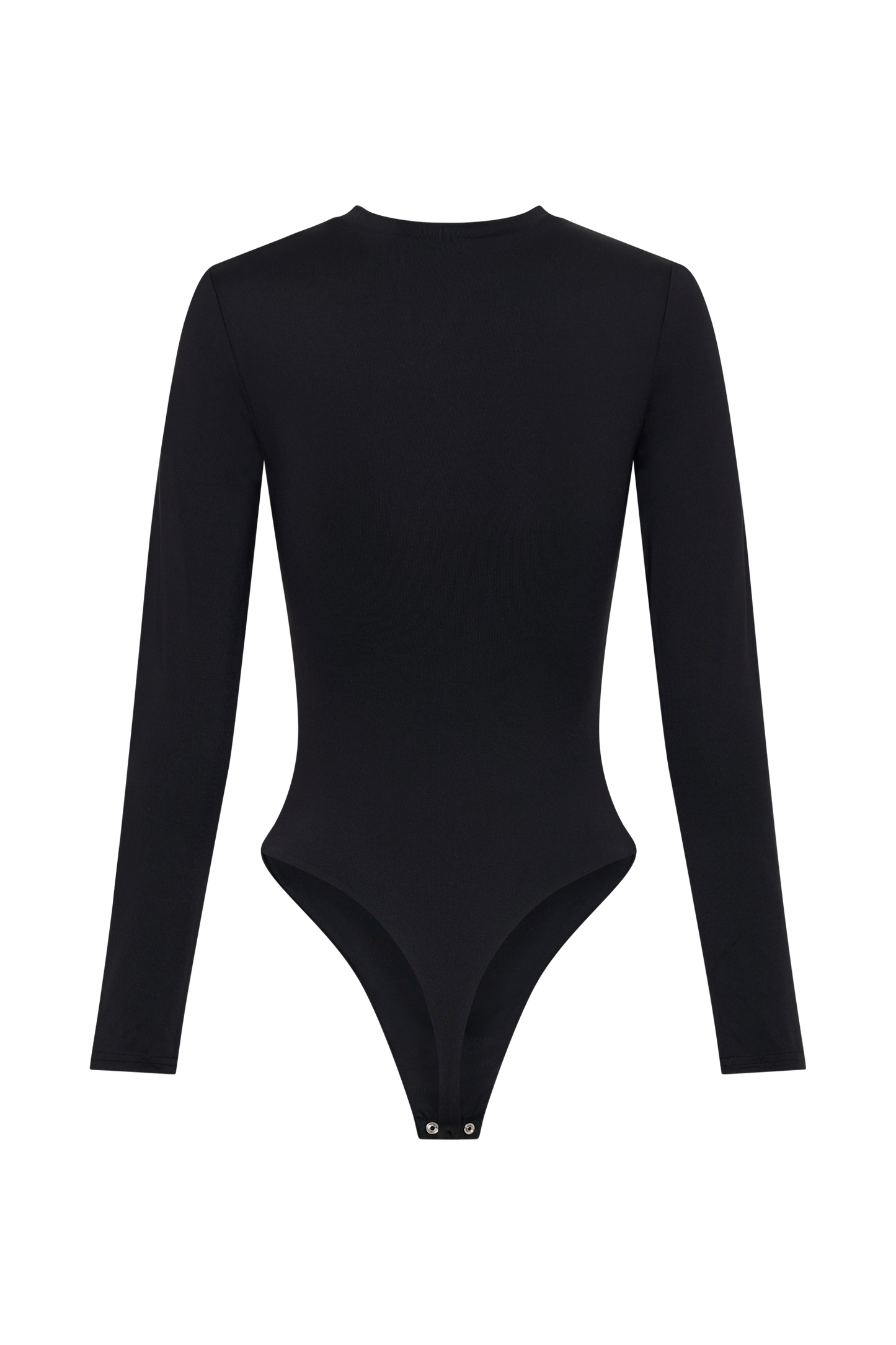 Delilah Long Sleeve Crew Neck Bodysuit - Black