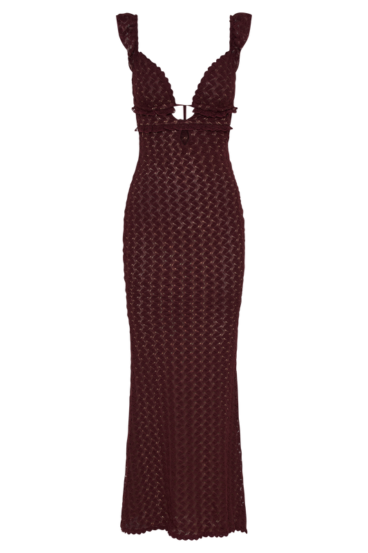 Ezra Lace Maxi Dress - Plum