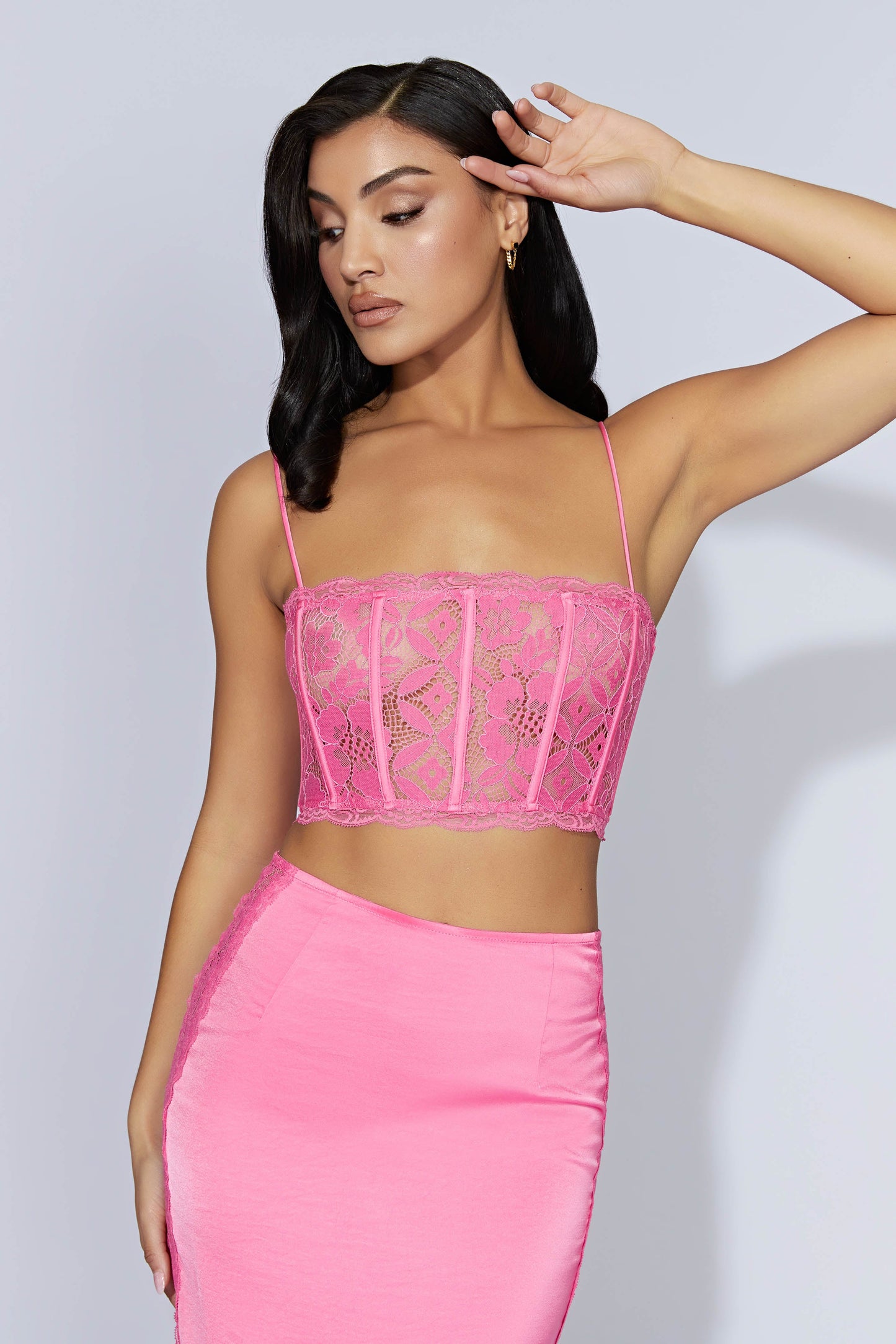 Bellamy Scallop Lace Bodice - Bubblegum Pink