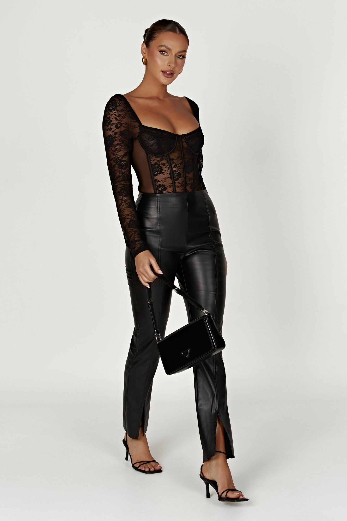 Cheryl Lace Bodysuit - Black