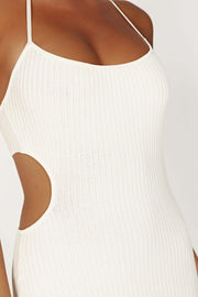 Morgan Halter Knit Midi Dress - Cream